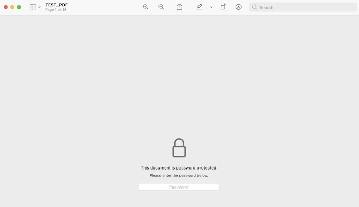 pdf asking for password owner mac