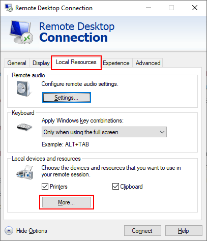 windows remote desktop connection for mac settings